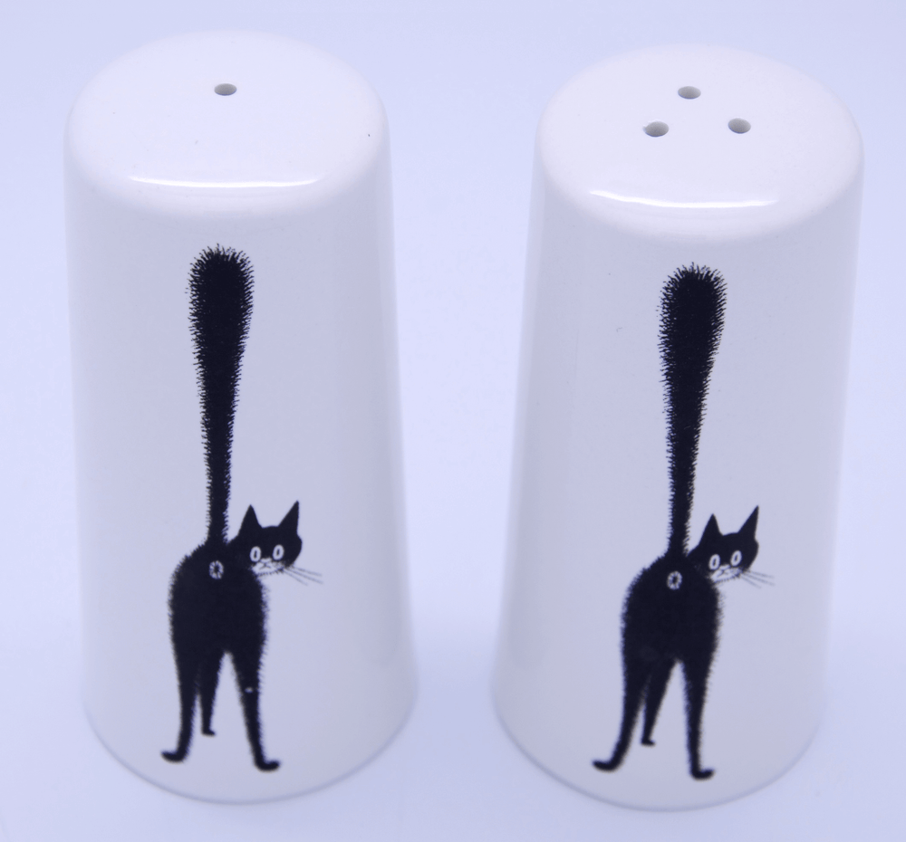 Dubout Cats "The Third Eye" Ceramic Salt and Pepper Set