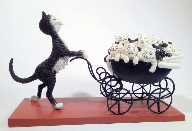 Dubout - The Pram Cat Figurine