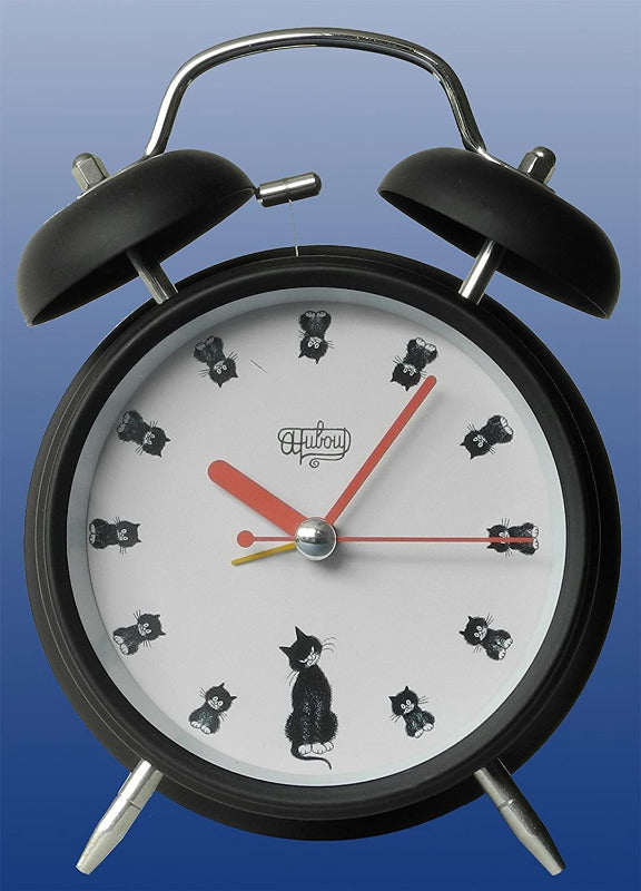 Dubout Cats - Black Cats in a Row Alarm Clock