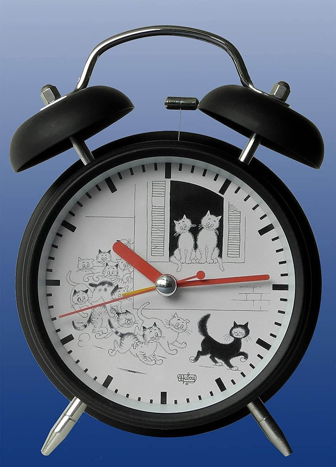 Dubout Cats On the Watch Black Cats Alarm Clock