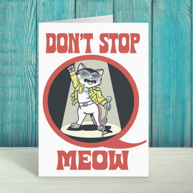Freddie Purrcury Cat Greeting Card