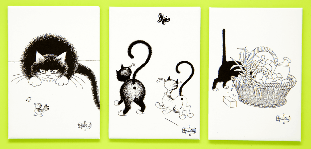 Dubout Cats Fridge Magnets (Portrait)