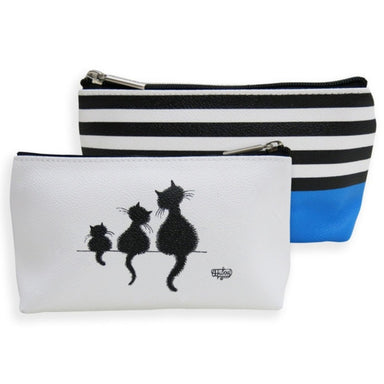 Dubout Cats - Trio of Cats - Make-Up Bag / Clutch  / Pencil Case / Wash Bag