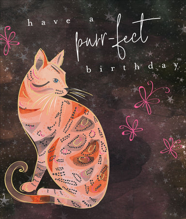 Purrfect Bengal Cat Birthday Card