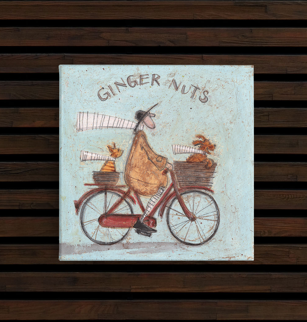 Sam Toft Ginger Nuts Wooden Block 20 x 20cm