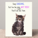 Wet Pussy Funny Rude Cat Greeting Card