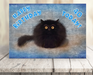 OREO - Cute Black Cat Greeting 40th Birthday Card
