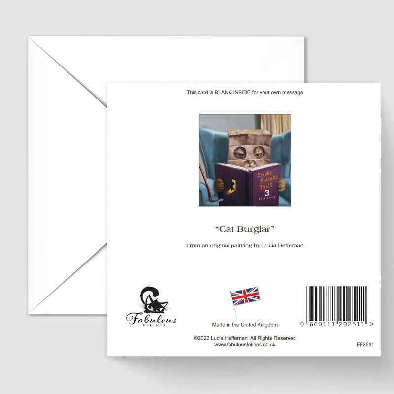 Cat Burglar by Lucia Heffernan Cat Greeting Card