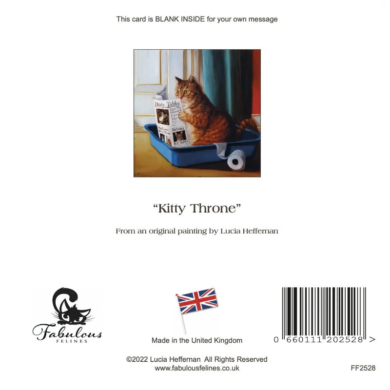 Kitty Throne by Lucia Heffernan Cat Greeting Card