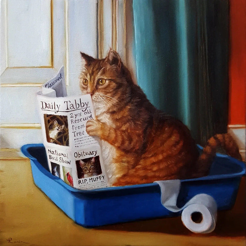 Kitty Throne by Lucia Heffernan Cat Greeting Card