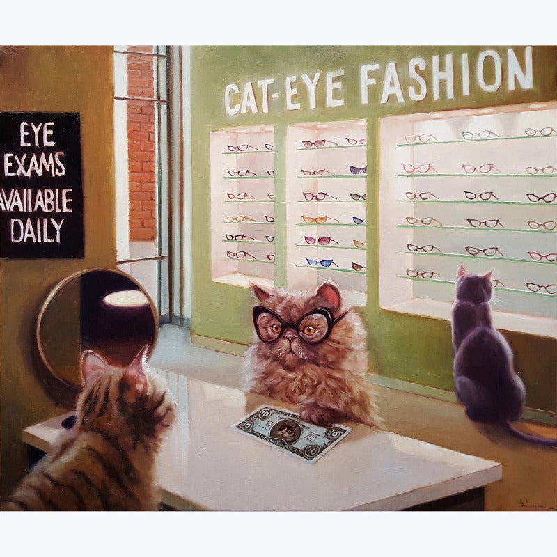 Cat Eye Fashion by Lucia Heffernan Cat Greeting Card