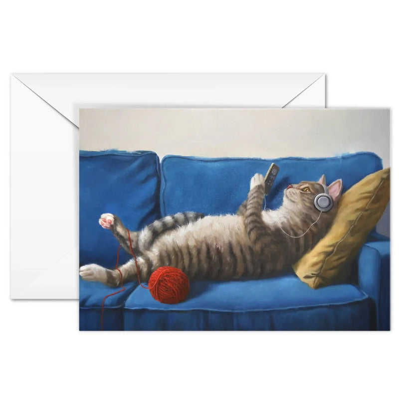 Just Chillin' by Lucia Heffernan Cat Greeting Card