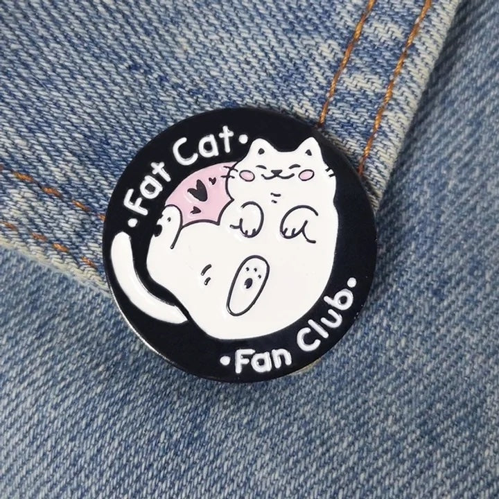 Fat Cat Fan Club Enamel Lapel Pin