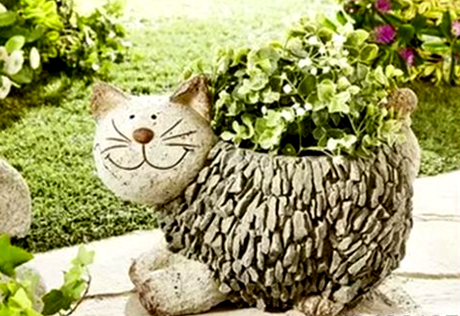 Mosaic Cat Planter