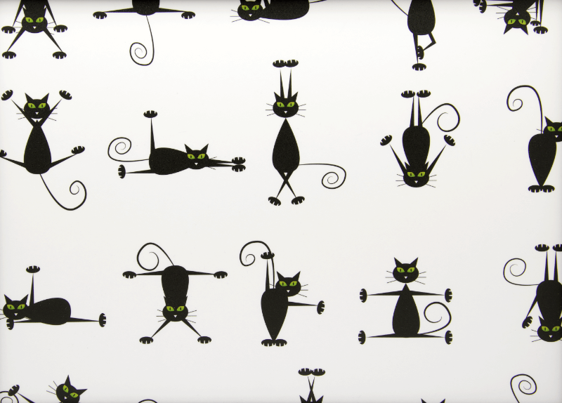 Yoga Cats Black Cat Lap Tray by Fabulous Felines