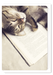 Cat Themed Greeting Card 'Cat and Book' Cat Greeting Card