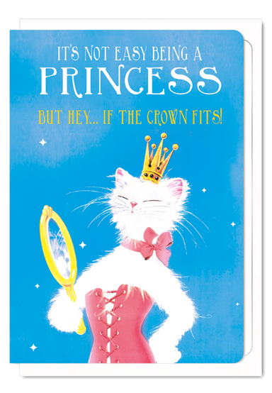 'Princess Cat' Cat Greeting Card