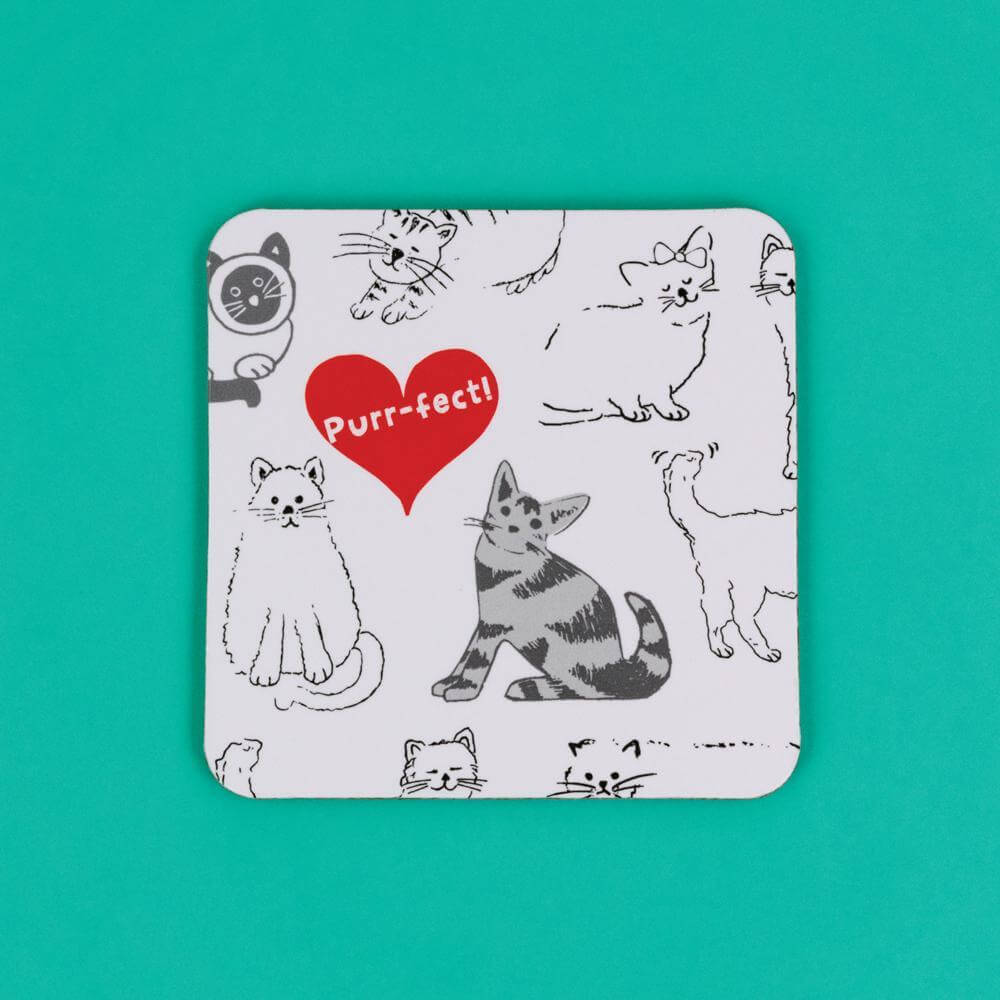 Set of 4 Purrfect Cat Coasters