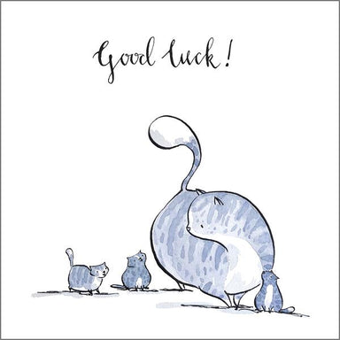 Good Luck Cat Greeting Card by Holly Surplice