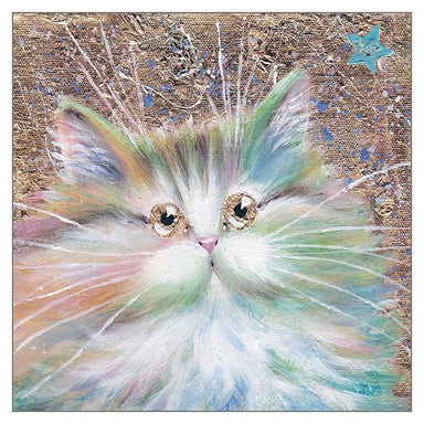 Kim Haskins Cat Themed Greeting Card 'Starlight' Cat Greeting Card