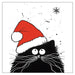 'Feline Festive' Cat Greeting Card by Kim Haskins