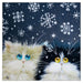 Kim Haskins Cat Themed Greeting Card 'Snowflakes' Cat Greeting Card