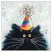 Kim Haskins Cat Themed Greeting Card 'Party Cat' Cat Greeting Card