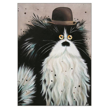 Kim Haskins Cat Themed Greeting Card 'Charlie' Cat Greeting Card