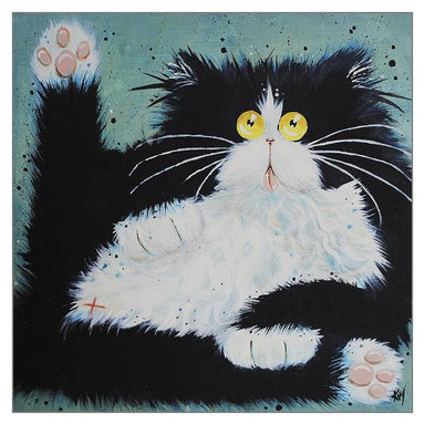 Kim Haskins Cat Themed Greeting Card 'Can I Help You?' Cat Greeting Card