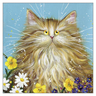 Kim Haskins Cat Themed Greeting Card 'Buttercup' Cat Greeting Card
