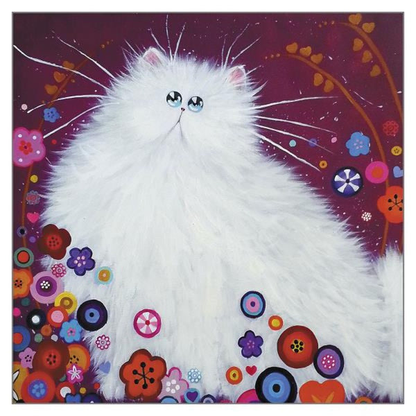Kim Haskins Cat Themed Greeting Card 'Janis' Cat Greeting Card