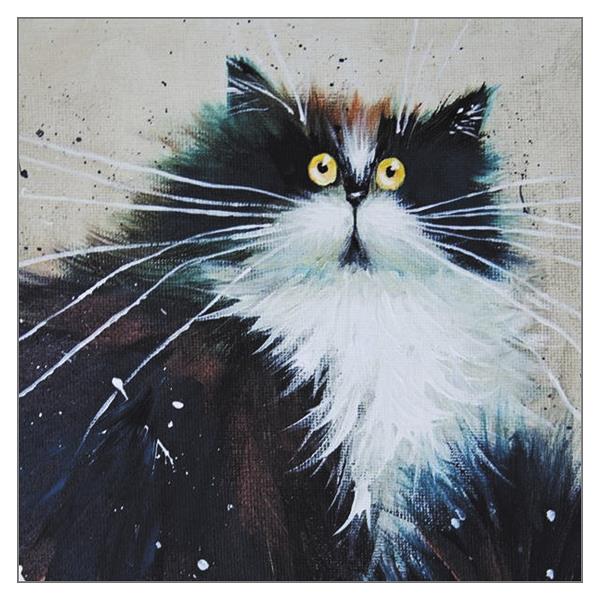 Kim Haskins Cat Themed Greeting Card 'Marbles' Cat Greeting Card