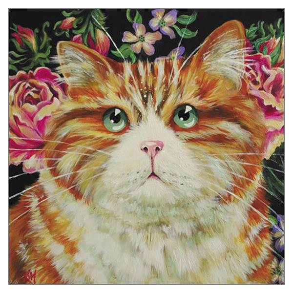 Kim Haskins Cat Themed Greeting Card 'Marmalade' Cat Greeting Card