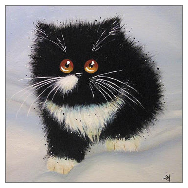 Kim Haskins Cat Themed Greeting Card 'Mr Mole' Cat Greeting Card