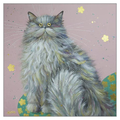 'Beulah Preciosa' Funny Cat Greeting Card by Kim Haskins