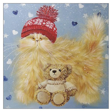 Kim Haskins Cat Themed Greeting Card 'Cupid' Funny Ginger Cat Greeting Card