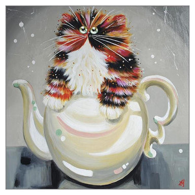 Kim Haskins Cat Themed Greeting Card 'Oolong' Funny Cat Greeting Card