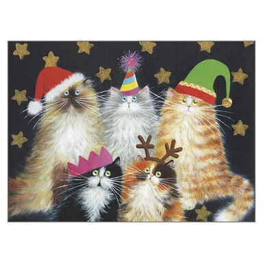 'Christmas Cats' Cat Greeting Christmas Card by Kim Haskins