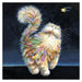 'Twinkle' Cat Greeting Christmas Card by Kim Haskins