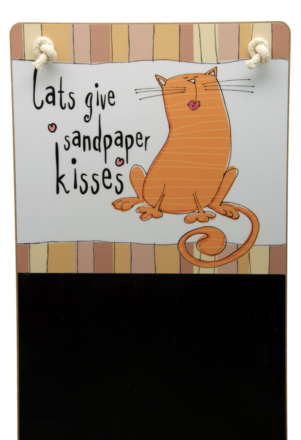 Sandpaper Kisses Cat Chalkboard & Chalk