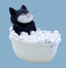 Funny Cat Ornament 9 Lives Purr-fect Black & White Cat Figurine