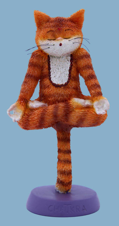 Funny Cat Ornament 9 Lives Chatkra Ginger Cat Figurine