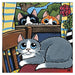 'Peeping Toms' Cat Greeting Card by Lisa Marie Robinson