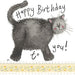 Little Treacle Cat Little Sparkle Birthday Card