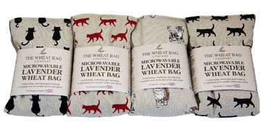 Microwavable Lavender Cat Wheat Bag
