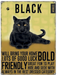 Black Cat Metal Hanging Cat Sign