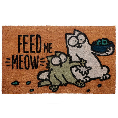 Simon's Cat Feed Me Meow Coir Door Mat