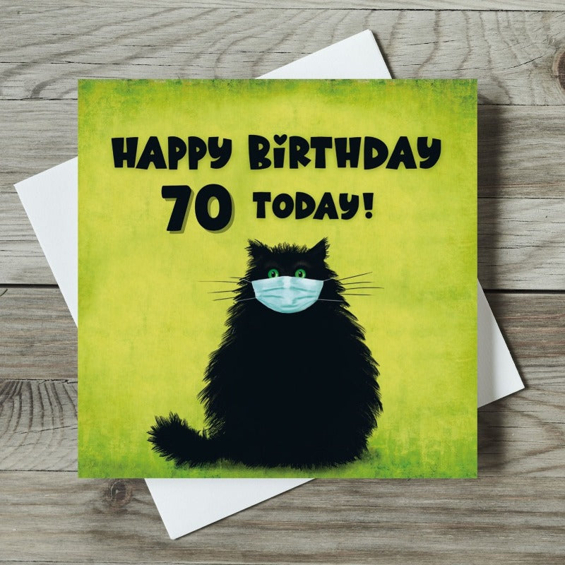 The Masketeer Cat 70th Birthday Card