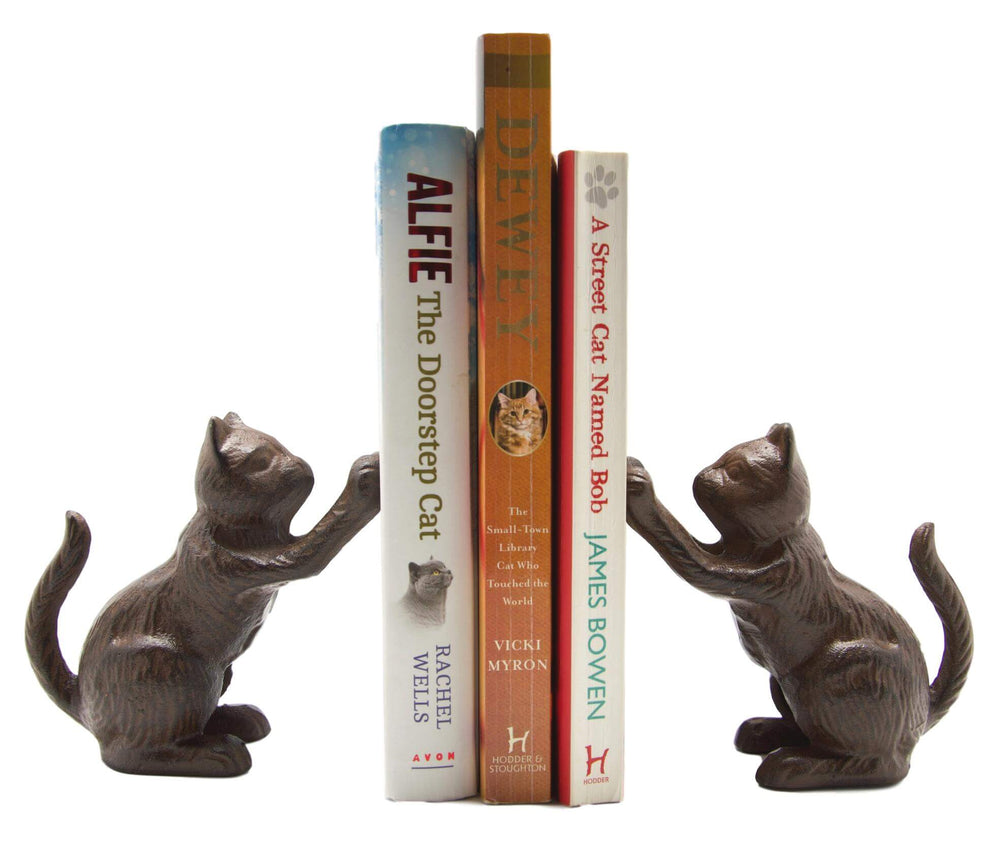 Cast Iron Cat Bookends