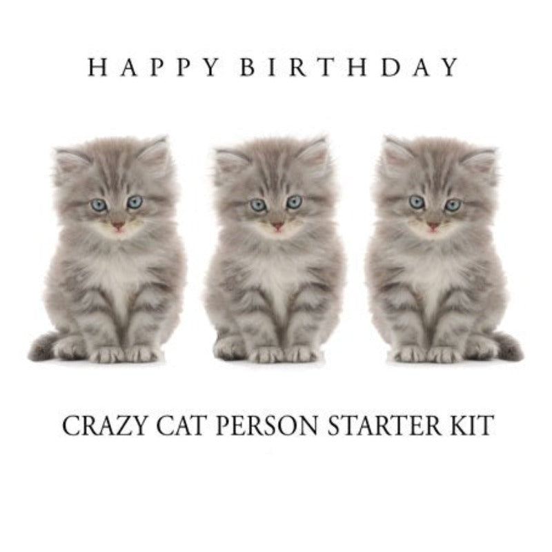 Cat Person Starter Kit Birthday Card